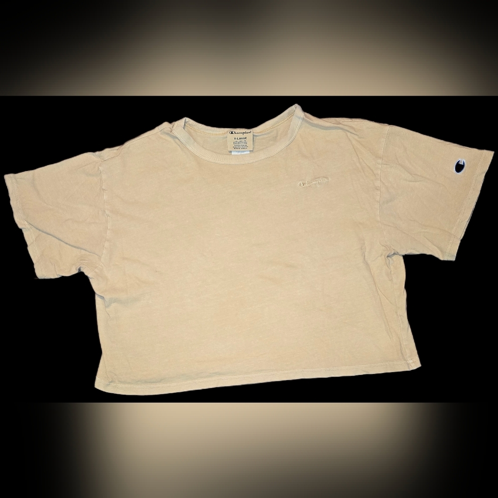 Champion Mustard Yellow Cropped T-Shirt